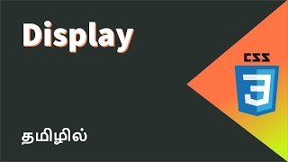 CSS Display Property Explained in Tamil [upl. by Winfield]