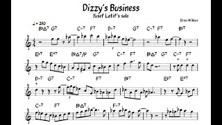 Dizzys Business  Yusef Lateefs solo  Bb [upl. by Petunia]