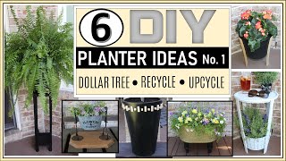 6 DIY PLANTER IDEAS  DOLLAR TREE DIY amp UPCYCLE  FARMHOUSE AND BOHO [upl. by Bevash]