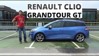 Renault Clio Grandtour GT 12 TCe 120 EDC 2014  test AutoCentrumpl 096 [upl. by Orlanta]