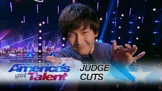 Visualist Will Tsai Magician Makes Pet Fish Reappear  Americas Got Talent 2017 [upl. by Aetnahc]