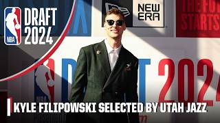 The Utah Jazz select Kyle Filipowski with the No 32 pick in the 2024 NBA Draft  NBA on ESPN [upl. by Yras251]