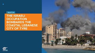 The Israeli occupation bombards the coastal Lebanese city of Tyre [upl. by Magna311]