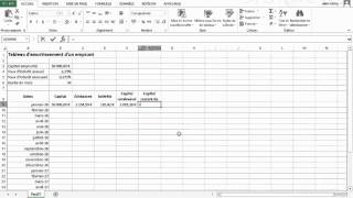 Comment créer un tableau damortissement demprunt sous Excel [upl. by Aihseyn]