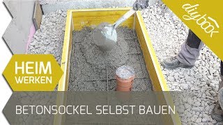 Betonsockel für eine Wärmepumpe selbst bauen [upl. by Bratton]