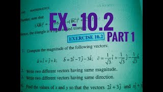 12 th NCERT Mathematics Vector Algebra EXERCISE 102 1 to 10 Ques SolutionPathshala Hindi [upl. by Nerual]