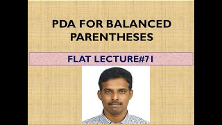 PDA FOR BALANCED PARENTHESESLECT71 [upl. by Higbee545]