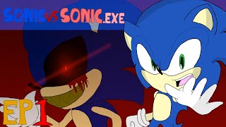 Sonic vs Sonicexe Animation EP 1 The Battle of Two Hedgehogs [upl. by Enelrae]