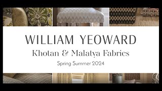 William Yeoward Spring Summer 2024  Khotan amp Malatya Fabrics [upl. by Zeuqram]