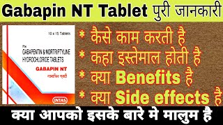 Gabapin NT Tablet Uses  Content Dose Side EffectsGabapentin And Nortriptyline Tablet  in hindi [upl. by Naiditch453]