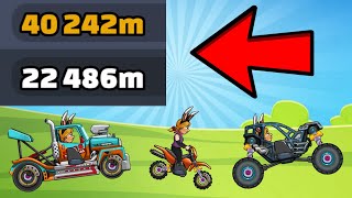 COMPLETELY DESTROYING WORLD RECORDS  Hill Climb Racing 2 [upl. by Ahsinehs]