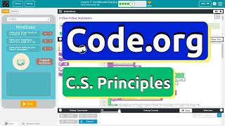 Codeorg Lesson 75 Conditionals Practice  Answer Tutorial  Unit 4 CS Principles [upl. by Haceber]