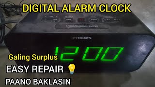 PHILIPS DIGITAL ALARM CLOCK REPAIR Paano Baklasin [upl. by Cece]