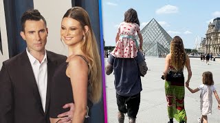 Adam Levine and Behati Prinsloo Share RARE Look at All 3 Kids During Paris Vacation [upl. by Syl962]