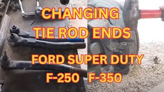 How to Replace Tie Rod Ends on your 2017 Super Duty F250 F350 [upl. by Richma]