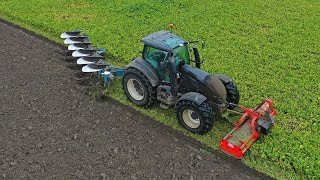 1 pass topping amp ploughing  Valtra T214 amp Lemken Juwel 8 OF Pro  PPO Lelystad [upl. by Nirej]