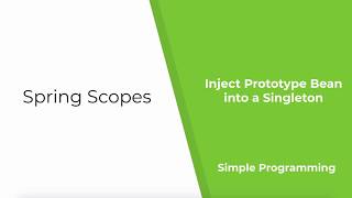 Spring  Injecting a Prototype bean in a Singleton Bean  Problem and Solution  Simple Programming [upl. by Eigger]