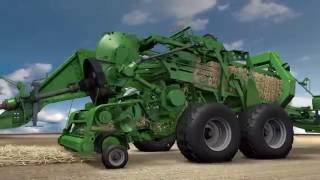 BiG Pack Large Square Baler 3D Animation [upl. by Rosdniw]