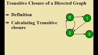 Data Structure Transitive closure of graph [upl. by Gabbert495]