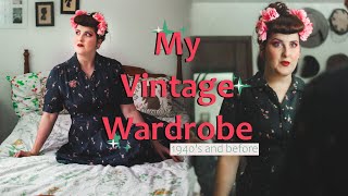 Vintage Wardrobe Tour  1910 to 1940s Dresses [upl. by Nivan965]