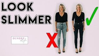 How To INSTANTLY Look Slimmer 10 Style Tricks [upl. by Jarrell]