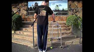 How to Go Up and Down Stairs SAFELY wth a Walker [upl. by Saiasi]