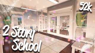 2 STORY SCHOOL HOUSE cheap52k  BLOXBURG SCHOOL SPEEDBUILD ROBLOX [upl. by Nilyahs]