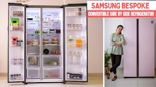 Simplify Your Life with the Samsung Bespoke Convertible Side by Side Refrigerator [upl. by Nnainot]