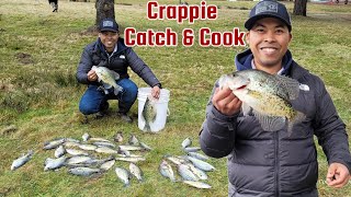 Crappie Fishing in The Lake  Catch amp Cook [upl. by Jezrdna]