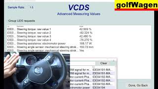 VW Golf 7 steering assistent set on VCDSVAG [upl. by Ardeen]