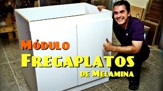 Muebles de melamina para cocina  Fregaplatos  Fregadero  DIY [upl. by Ecitsuj]