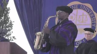 Isaac Edwards performs the US National Anthem StarSpangled Banner on Saxophone 2012 [upl. by Foy394]