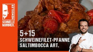 Schnelles SchweinefiletPfanne Saltimbocca Art Rezept von Steffen Henssler [upl. by Eintirb749]