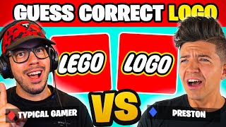 Typical Gamer vs Preston  Guess the Logo Fortnite [upl. by Hanoj789]