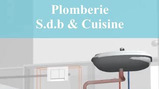 Plomberie salle de bain amp cuisine sur ArchiCAD MEP archicad [upl. by Ahtibbat]