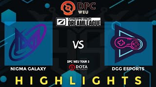 NIGMA GALAXY VS DGG HIGHLIGHTS  DPC WEU TOUR 3 DIVISION 2 2022 DOTA 2 [upl. by Naoj]