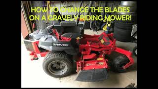 HOW TO EASILY CHANGE THE BLADES ON A GRAVELY RIDING MOWER [upl. by Annahoj]