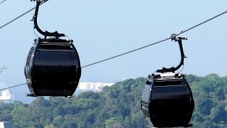 Singapore Cable Car Ride Mount Faber to Sentosa [upl. by Ahseyd]