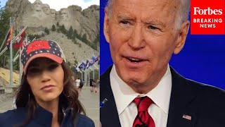 Kristi Noem Knocks Biden Admin For Refusing Mt Rushmore Fireworks For July 4 [upl. by Jobi]