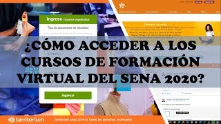 🔴Cómo INGRESAR a CURSO VIRTUAL SENA 2021 Territorio  Enlace en la descripción Cómo entrar al curso [upl. by Ahtaga]