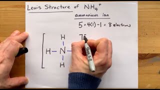 Lewis Structure of NH4 Ammonium ion [upl. by Elinad464]