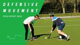 Field Hockey Drill  Defensive movement training  Ft Eddie Way [upl. by Nwahsan64]