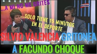 Exitosa Deportes  SILVIO VALENCIA le grita y pega a FACUNDO CHOQUE [upl. by Mcgrath381]