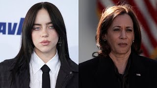 ‘Vote like your life depends on it’ Billie Eilish endorses Kamala Harris for President [upl. by Zrike]