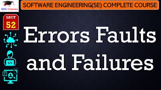 L52 Errors Faults and Failures  Software Engineering Lectures in Hindi with Examples [upl. by Flieger]