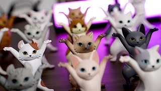 Cat Pen Holder Dances Ievan Polkka  Stop Motion Animation [upl. by Alag751]