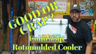 COHO 55 Quart Rotomolded Cooler  Basic Review And 48 Hour Ice Challenge [upl. by Kcirtapnhoj701]