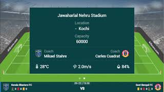 Kerala Blasters FC Vs East Bengal FC  Live Match Scorecard [upl. by Etnoved]