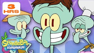 SpongeBob  3 Stunden der BESTEN Momente von Thaddäus  Spongebob Schwammkopf [upl. by Ardien]