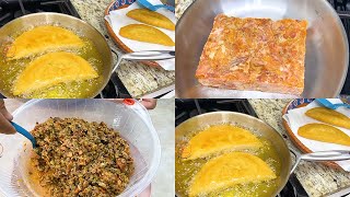 EMPANADAS DE MASECA RELLENAS DE UN GUISO DELICIOSO CHICHARRON PRENSADO [upl. by Yrdua]